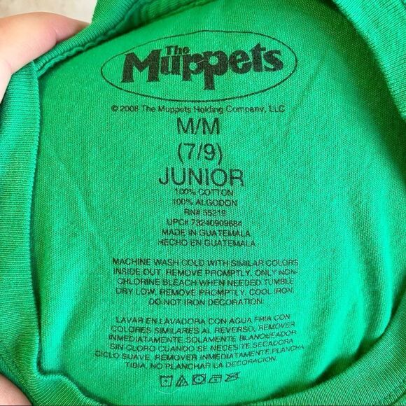 Muppets Green Kermit T-shirt Earth Day Graphic Tee Small - Picture 6 of 6
